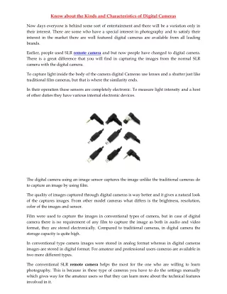 know about the kinds and characteristics
