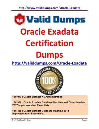 http www validdumps com oracle exadata