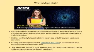 what is mean stack