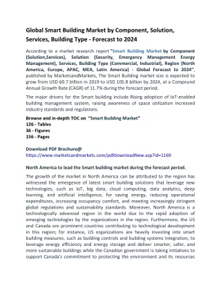 global smart building market by component