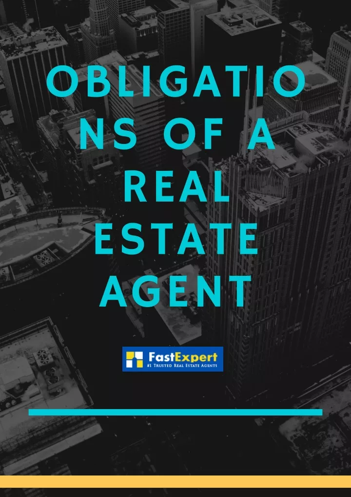 obligatio ns of a real estate agent
