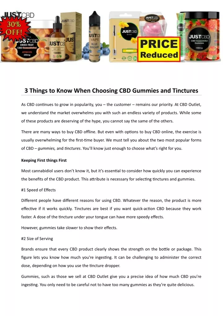 3 things to know when choosing cbd gummies