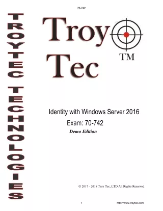 Windows Server 2016 Exam 70-742 PREPARATION