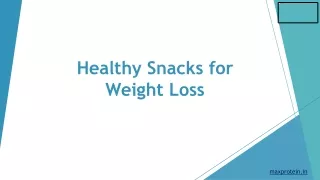 healthy snacks for weight loss