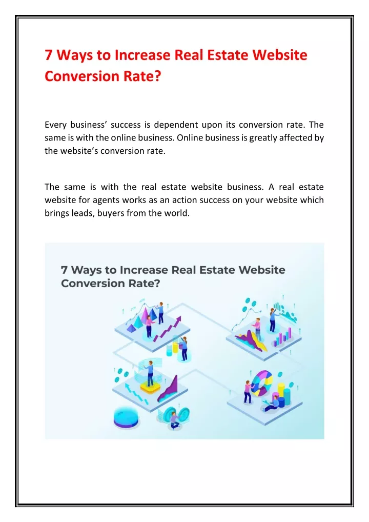 7 ways to increase real estate website conversion