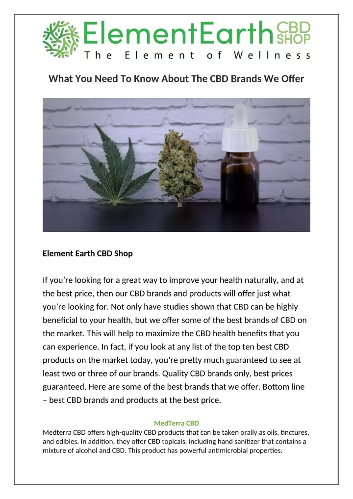 what you need to know about the cbd brands