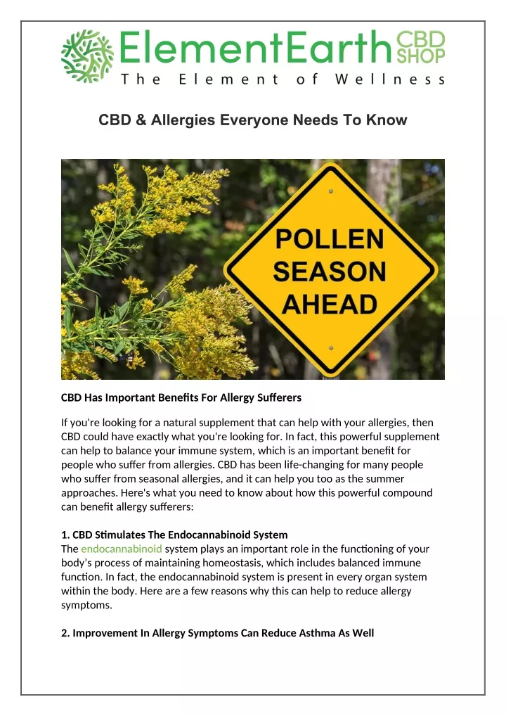 cbd allergies everyone needs to know