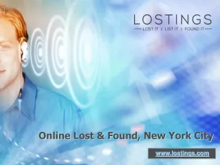 Online Lost & Found, New York City - www.lostings.com