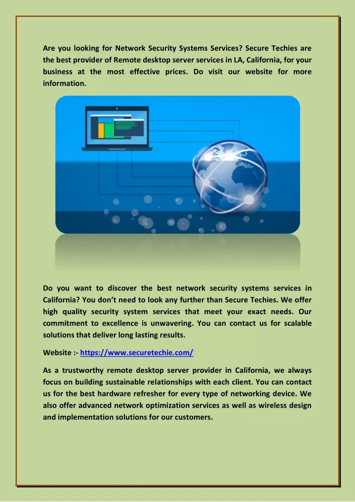 are you looking for network security systems