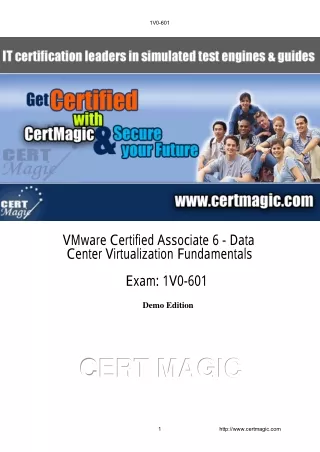 VMware Certified Associate 6 - Data Center Virtualization Fundamentals Exam Dumps - VMware 1V0-601