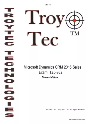 Microsoft Dynamics CRM 2016 Sales MB2-713 Exam Answers