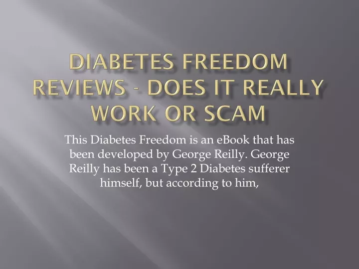 diabetes freedom reviews does it really work or scam