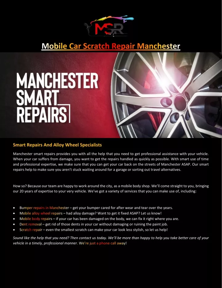 smart repairs and alloy wheel specialists