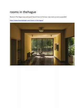 rooms in thehague