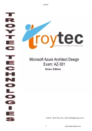 Microsoft Azure Architect Design Microsoft AZ-301 Exam Answers