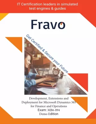 Solved Practice questions for Microsoft Development, Extensions and Deployment for Microsoft Dynamics 365 for Finance an