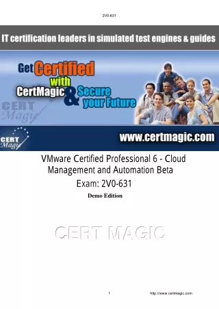 VMware Certified Professional 6 Ã¯Â¿Â½ Cloud Management and Automation Beta Exam Dumps - VMware 2V0-631