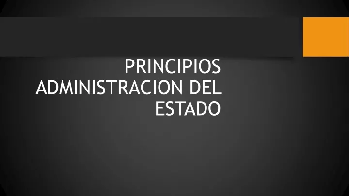 principios administracion del estado