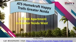 Ats HomeKraft Happy Trails | 2/3 BHK Apartments in Noida Extension | Call 8010293293