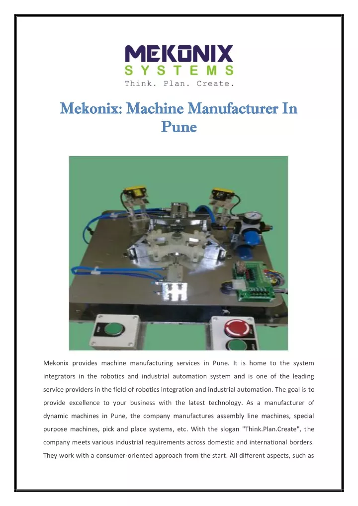 mekonix machine manufacturer in mekonix machine