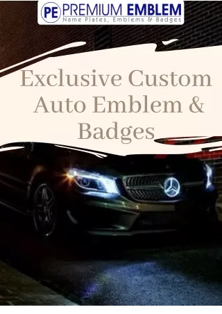 Represent Your Brand With Custom Car Emblems & Badges