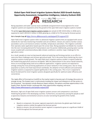global open field smart irrigation systems market