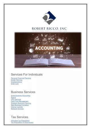Best Bookkeeper in Santa Monica, CA |Robert Ricco, Inc