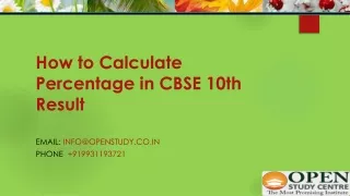 How to calculate percentage in CBSE 10th result