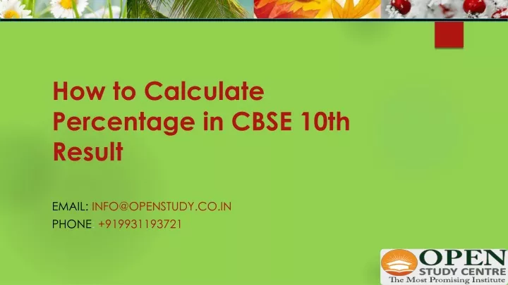 how to calculate percentage in cbse 10th result
