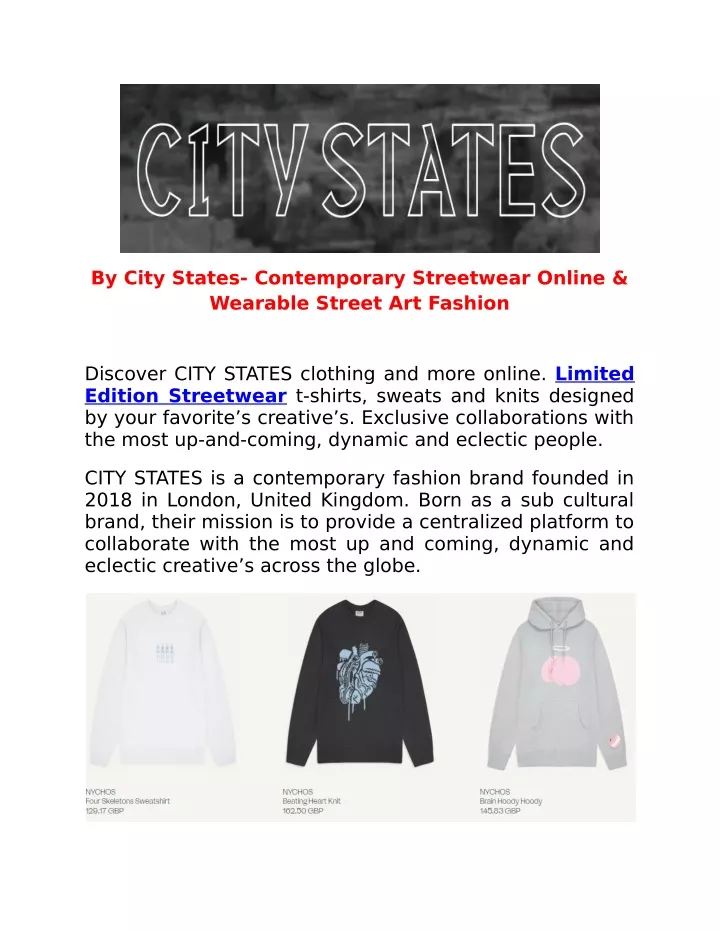 by city states contemporary streetwear online