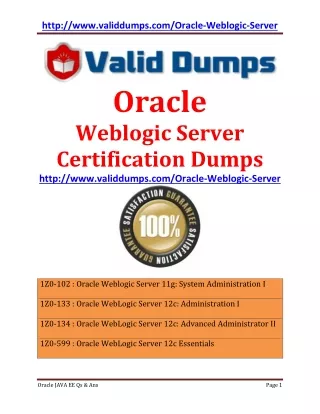http www validdumps com oracle weblogic server
