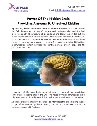 Power Of The Hidden Brain Providing Answers To Unsolved Riddles