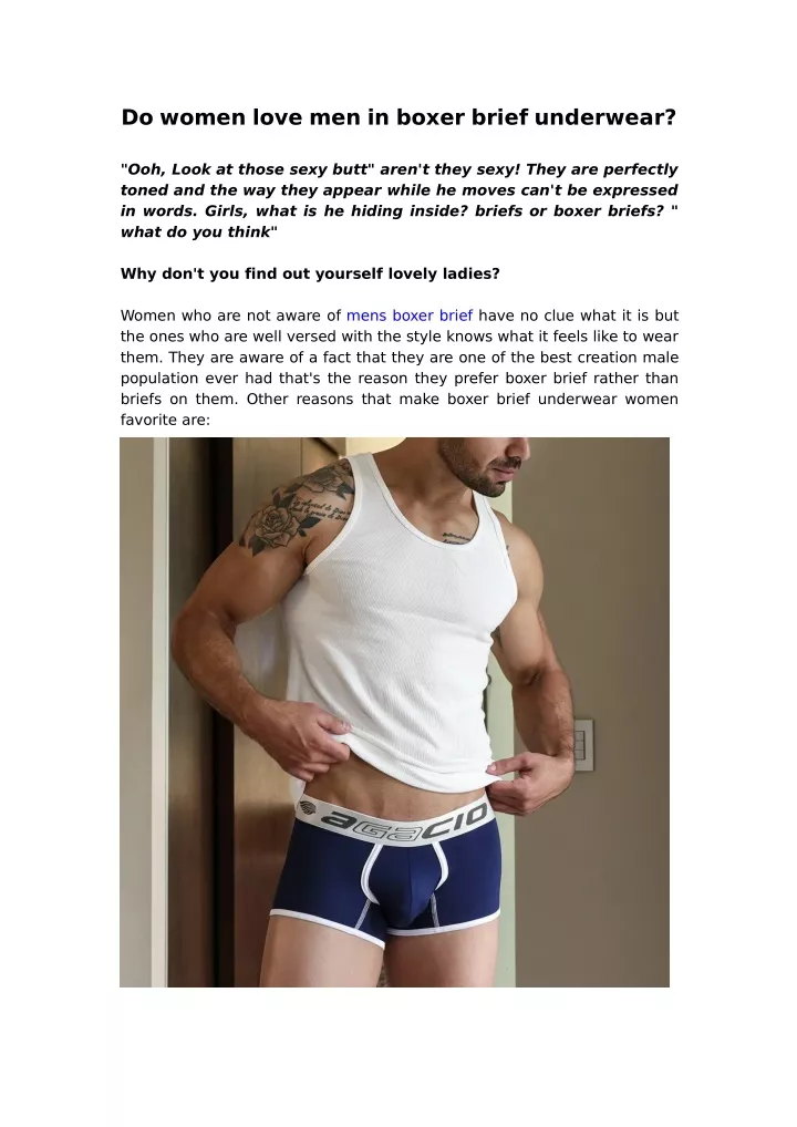 do women love men in boxer brief underwear