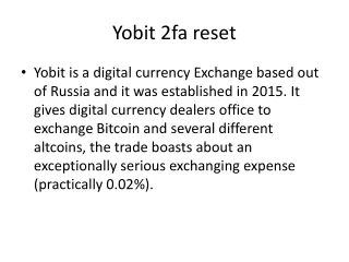 yobit 2fa reset