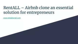 RentALL – Airbnb clone an essential solution for entrepreneurs