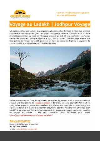 Voyage au Ladakh- Jodhpurvoyage