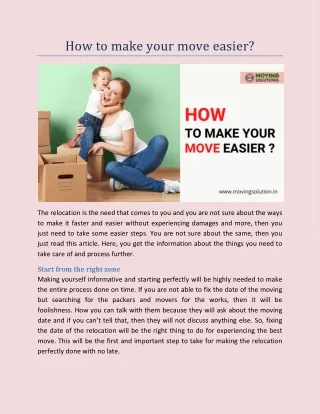 How to make your move easier?