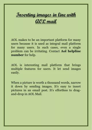 inserting images in line with aol mail