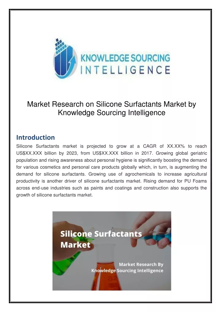 market research on silicone surfactants market