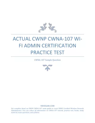 actual cwnp cwna 107 wi fi admin certification