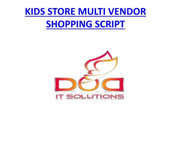 kids store multi vendor shopping script