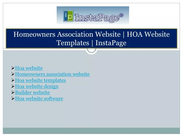 homeowners association website hoa website