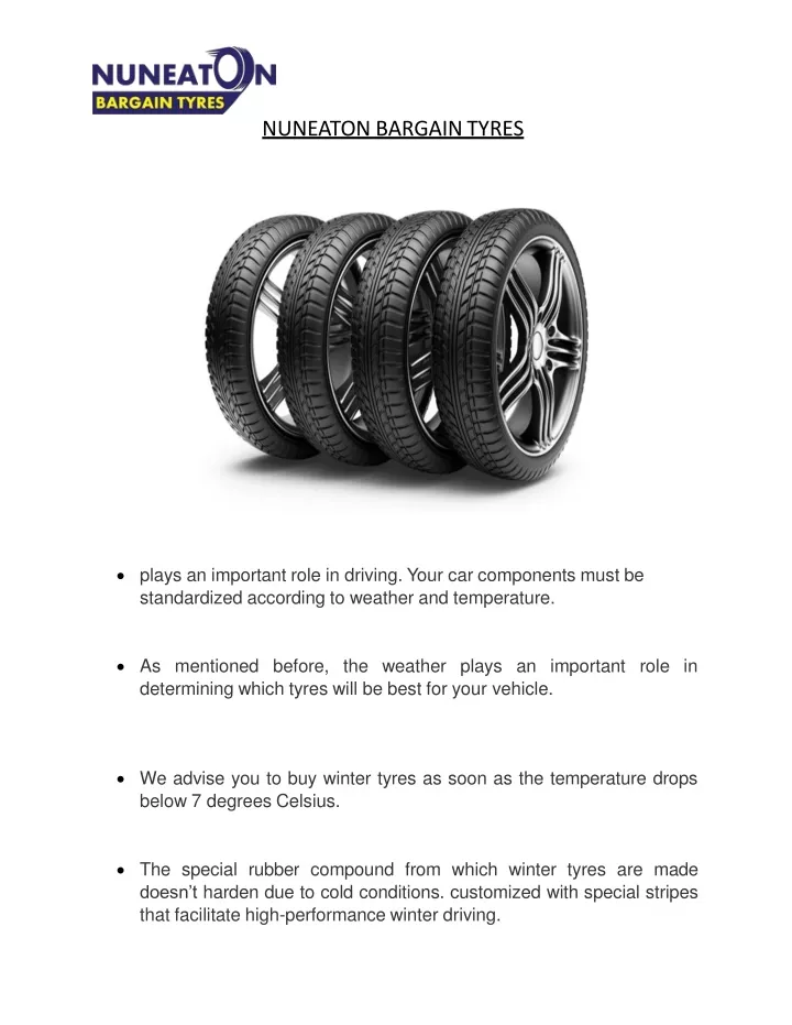 nuneaton bargain tyres