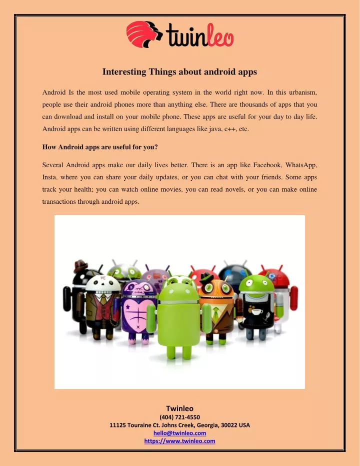 interesting things about android apps