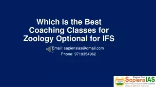 Which is the Best Coaching Classes for Zoology Optional for IFS-1