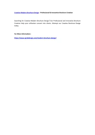 creative modern brochure design professional