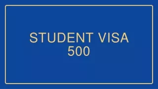 student visa 500