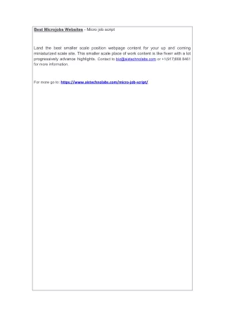 best microjobs websites micro job script