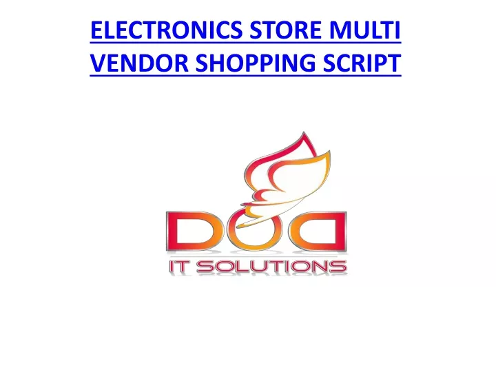 electronics store multi vendor shopping script