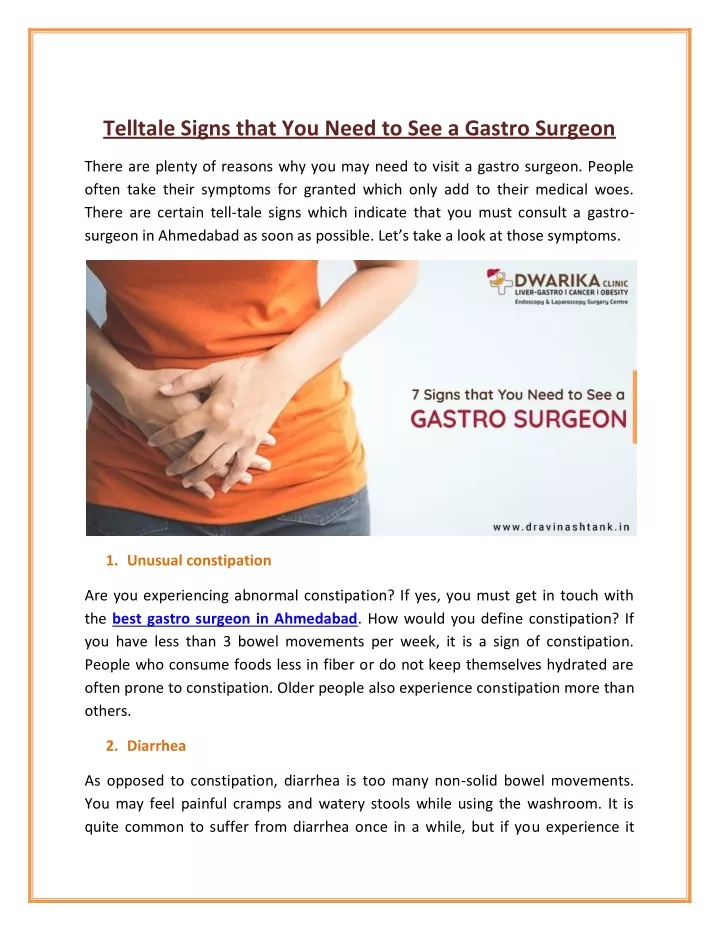 telltale signs that you need to see a gastro